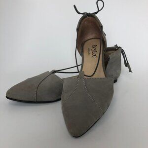 IVYLEE COPENHAGEN Taupe Suede Ballerina Flats 7.5M